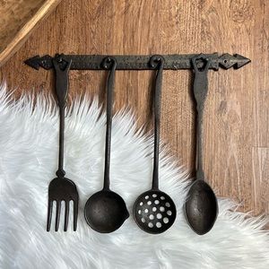 Cast Iron Hanging Utensil Set